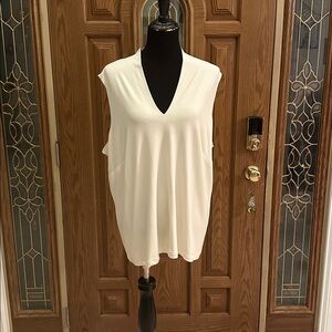 048 Lane Bryant Off White Sleeveless Top